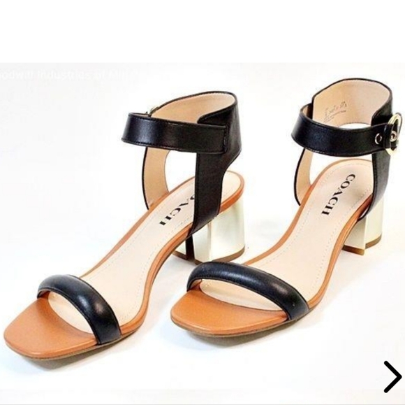 Coach Shoes - Coach NWOT Marci Leather Sandal Heels